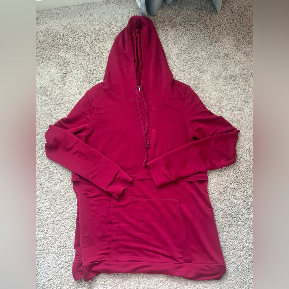 Latched Mama Burgundy Hoodie Sweatshirt